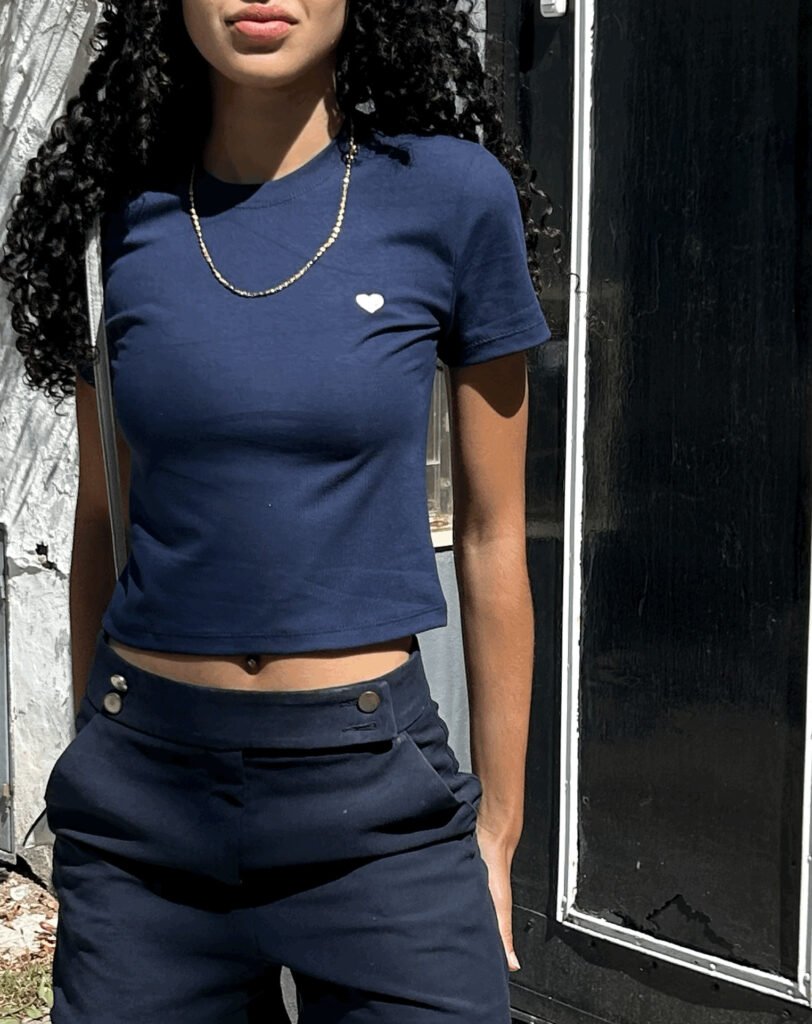 Remera ribb c/ lycra Corazon