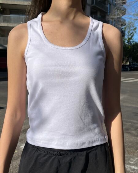Musculosa c/ Picot ribb